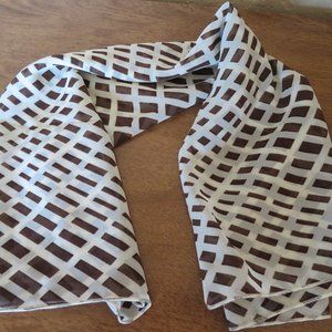 Brown Optical Check Scarf 27"